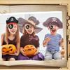 12Pcs Pirate Captain Hat Skull Print Eye Patch Children Adult Halloween Party Cosplay Costume Cap Decoration Props