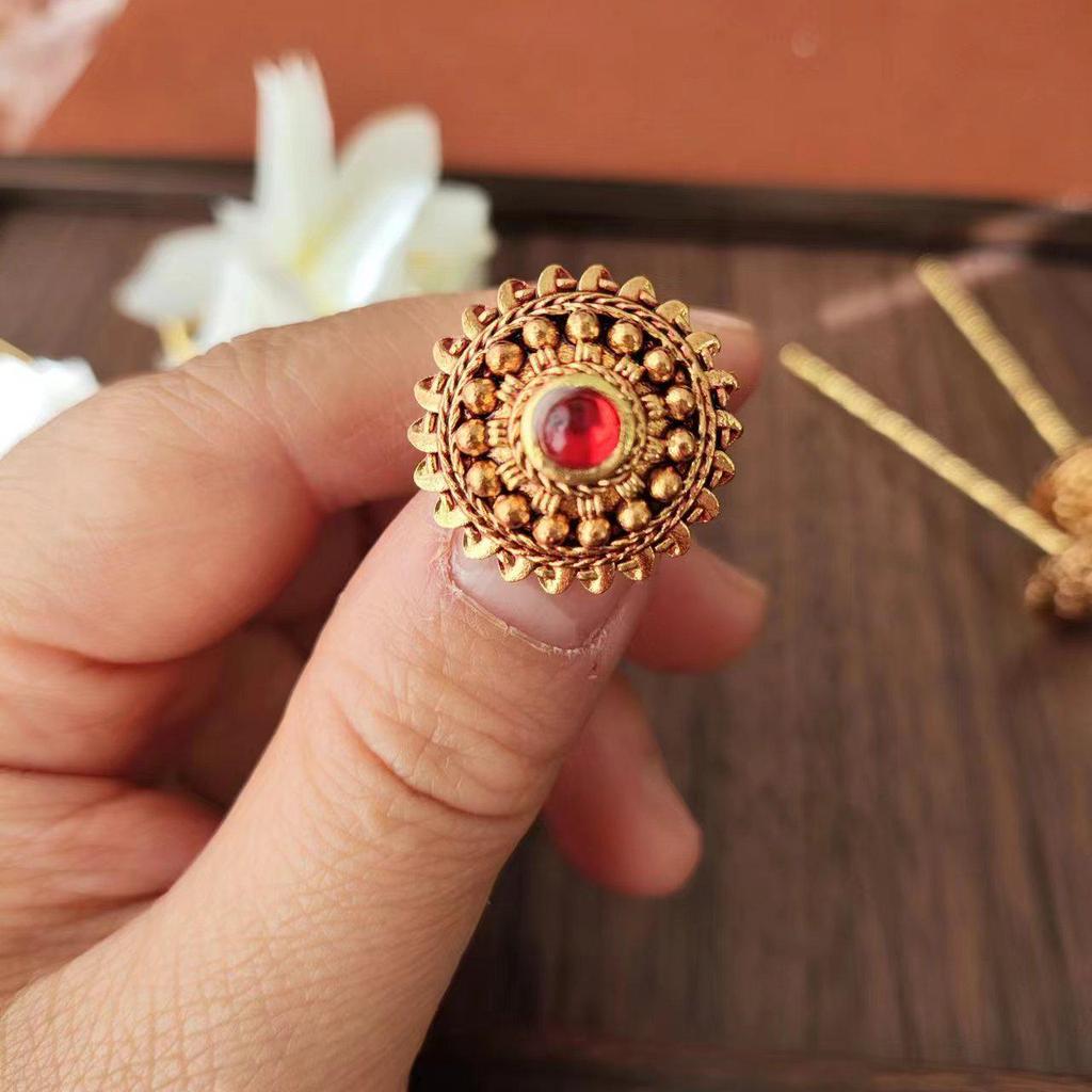 Round Hair Stick - Exotic Thai, Myanmar & Laos Style Hairpin Accessory