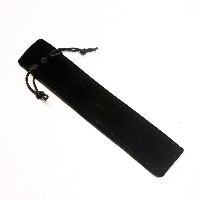 

Double-Sided Velvet Drawstring Gift Bags for Pens and Stationery Single Pen чёрный