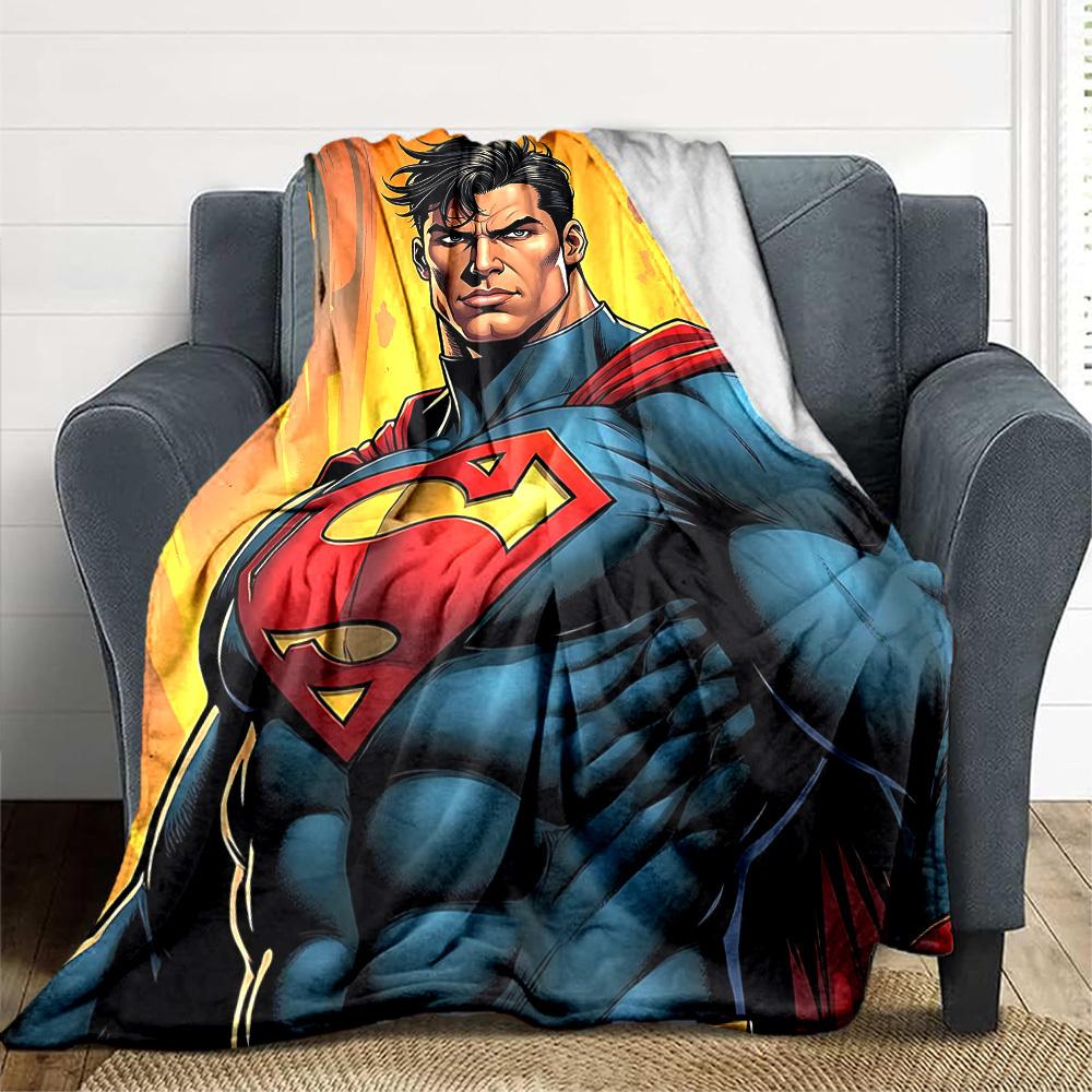 1pc Superman Flannel Throw Blanket Soft, Warm & Cozy for Couch, Bed, Office, and Travel Versatile All Season Gift, Christmas present