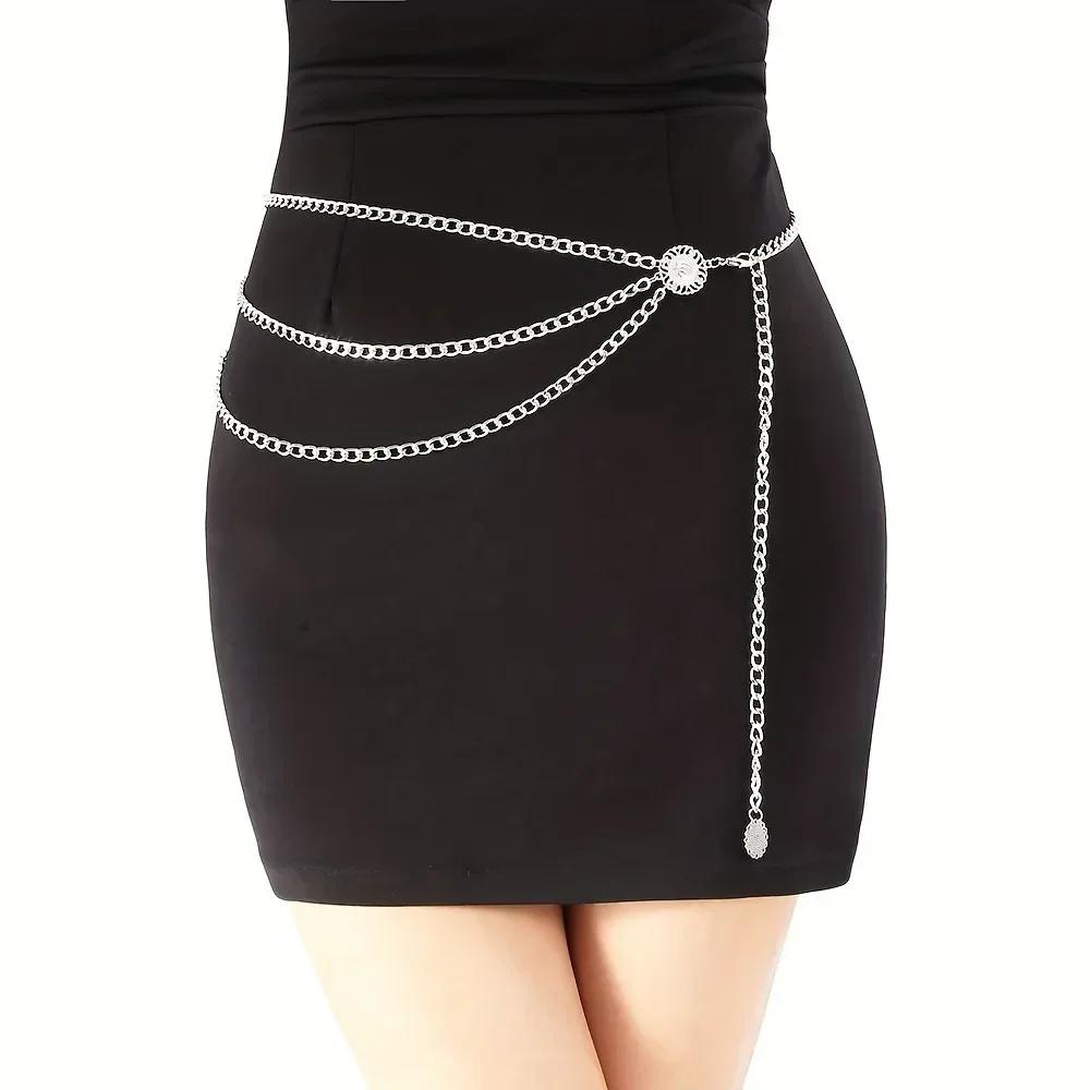 

Ретро Цепочки-пояса для женщин Пояса Многослойные Длинные Кисточки Платье Цепочки для талии Пояса Стразы Кристалл Цепочка для живота