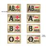 Camouflage Blood Type Embroidery Patch: AB & O Type for Tactical Backpacks