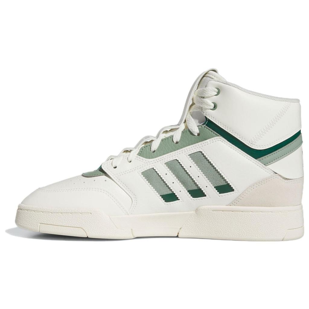 Adidas Originals Drop Step XL Fabric Synthetic Leather Comfortable Versatile Durable High-Top Sneakers Men Sneakers White Green IF2675