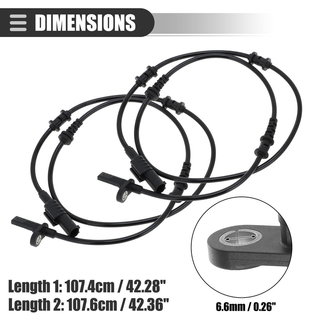 Motoforti Front Left Right ABS Sensor Wheel Speed Sensor for Mercedes Benz CLA45 AMG