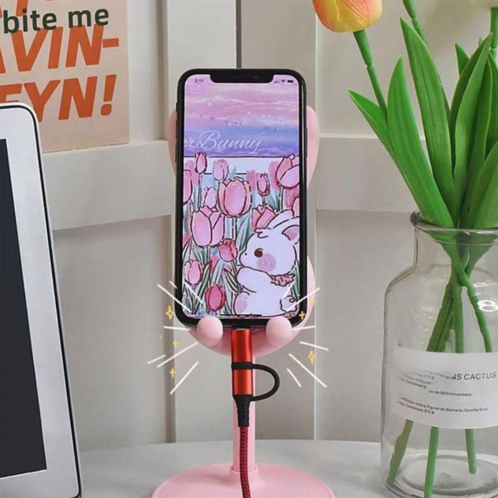 Rabbit Shape Phone Holder Home Selfie Live Support Shelf  Phone Pad Tablet Laptop