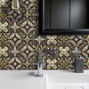 Silver Foil Self Adhesive Tile Stickers Brushed Metal Effect For Bar Living Room Wall Decoration Waterproof Glossy Decal
