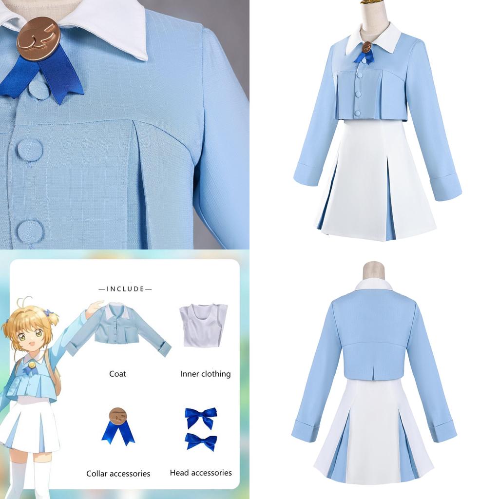 Cardcaptor Sakura Magic Card Cosplay Outfit With Polyester For Game Conventions