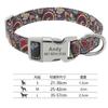 Cross-Border Dog Collar Wholesale Engraved Dog Tag Anti-Lost Adjustable Semi-Metal Buckle Medium and Large Dog Collar