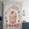 Sweet Capcake With Cream Luxurious Chiffon Sheer Curtains for Living Room Bedroom Decoration Window Voiles Tulle Curtain