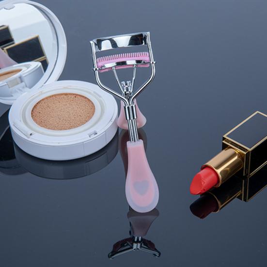 Women Eyelash Curler with Rubber Handle Natural Long Lasting Professional Lashes Curling Tools Volumizing Precise Control Eye Lash