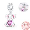 Elegant Copper Little Monkey Embracing Red Heart Pendants Fits Bracelets Necklace Party Pairing With Handmade Gift