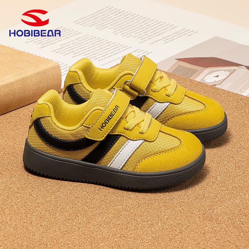 HOBIBEAR Kids Unisex Wide Toe Retro Velcro Casual Running Shoes
