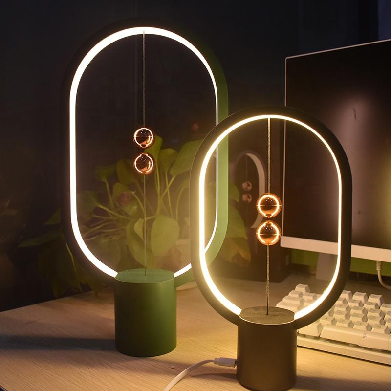 Decorative Led Switch Heng Magnetic Balance Home Decor Innovation LED Desk Lamp With Usb