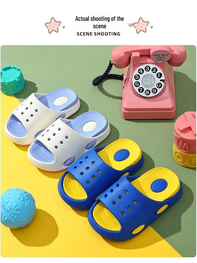 Kids' Non-slip Summer Indoor Slippers: Odor-resistant Sandals for Boys & Girls