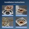 36-42mm Anti Odor Floor Drain Gravity Induction Drainage Kitchen And Bathroom Filters Insect Prevention Sewer Blockage