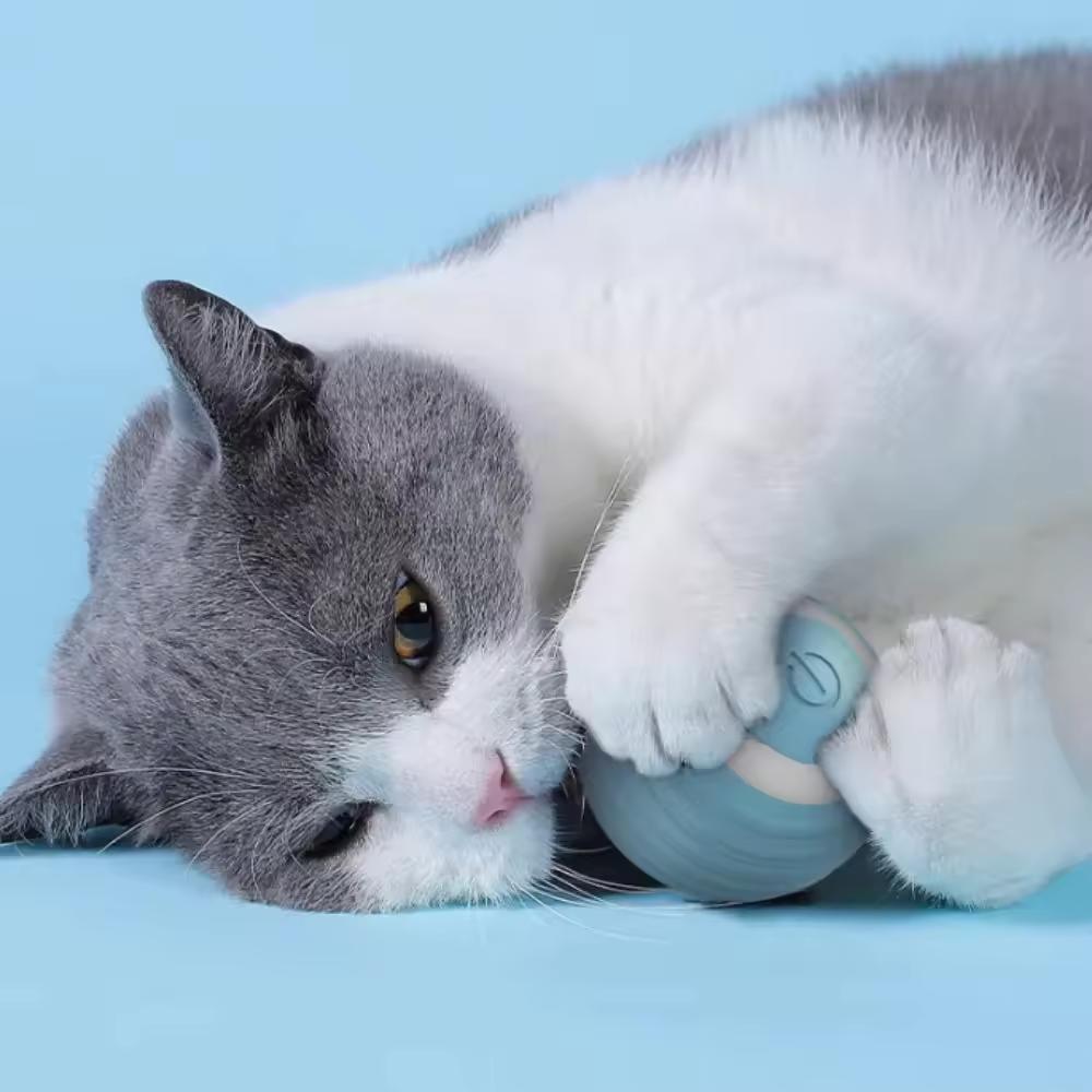 Inteligentny kot toczące się zabawki do piłek akumulatorowe zabawki dla kotów piłka Motion Ball samobieżne zabawki dla kotków do interaktywnej gry w pomieszczeniach