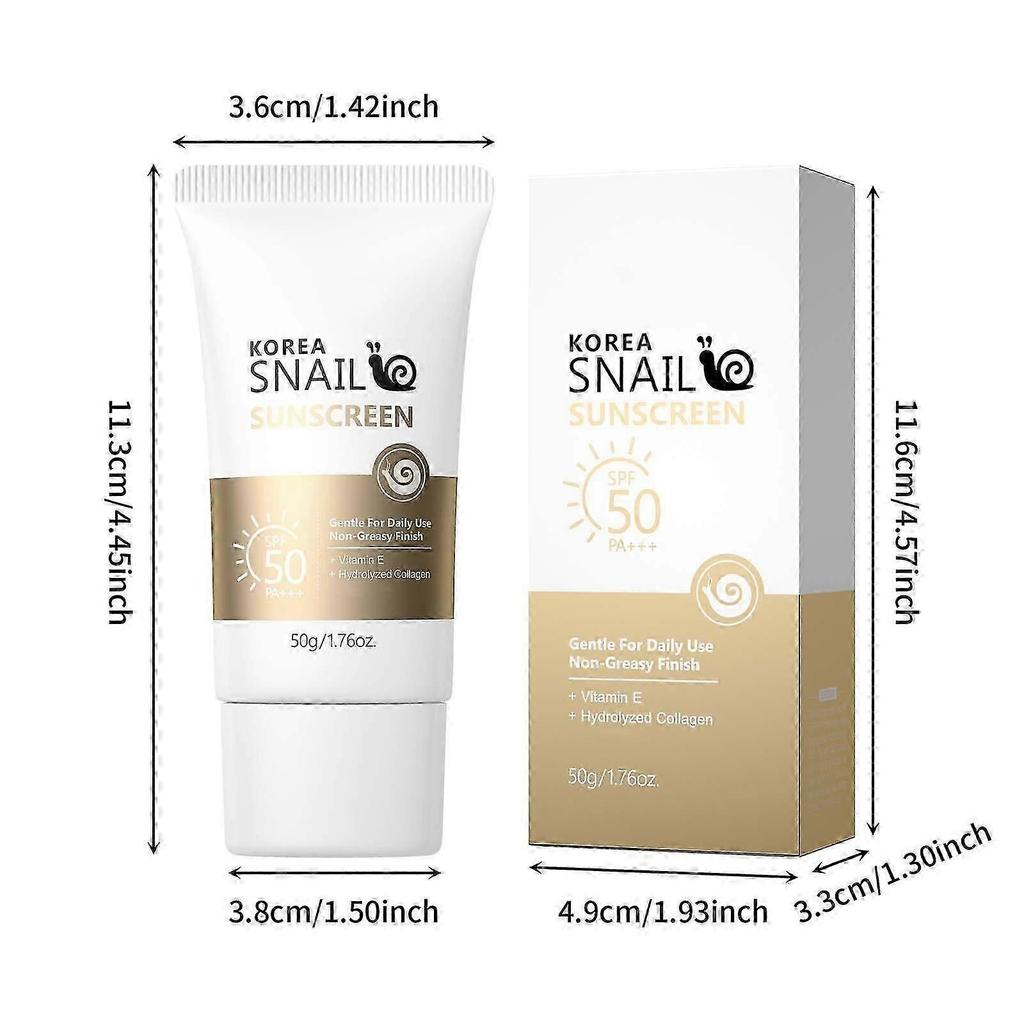 Snail Hydrating Sunscreen Moisturizing Clear Sunscreen Lotion Protection Sunscreen 50g PU3459