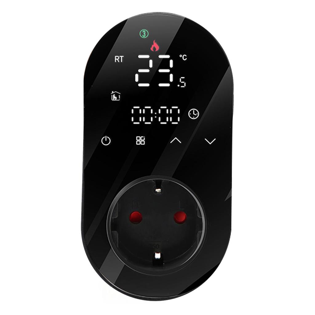LED Digital Temperature Control Socket Programmable Plug in Thermostat Controlled Outlet for AC Floor Hting 16A