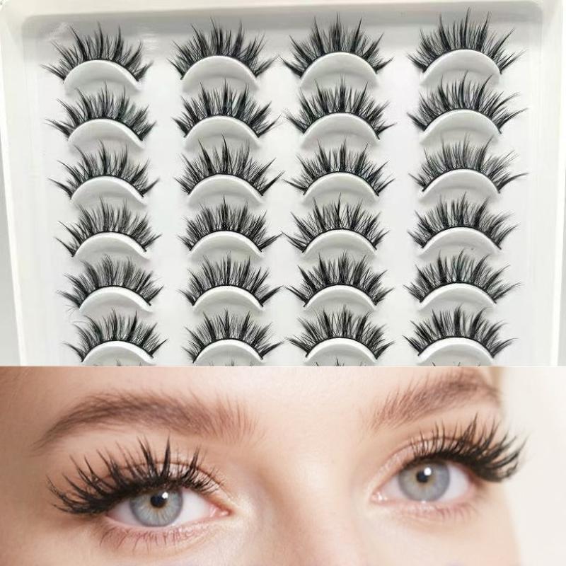 20 Pairs 3D Lashes Cat Eye Eyelashes Natural Hair False Eyelashes Long Dramatic Eye Makeup Fake Lashes Fluffy Cilios Lashes
