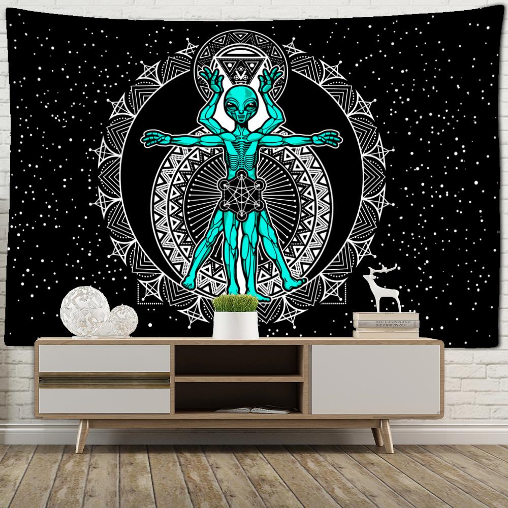 Constellation Cartoon Alien Tapestry Wall Hanging Abstract Art Hippie Tapiz Psychedelic Dormitory Home Decor