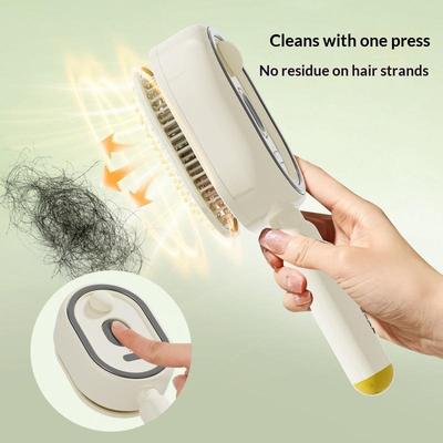 Electric Spray Hair Brush 2-In-1 Water Misting Comb Anti-Frizz Hair Smoothing Tool for Women Daily Hair Styling