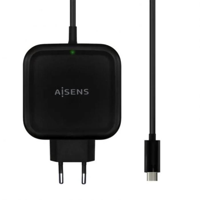 Chargeur USB Type C - AISENS - Asch-1Pd65Wl-Bk - 65W - 1XUSB-C - Câble 1,2M