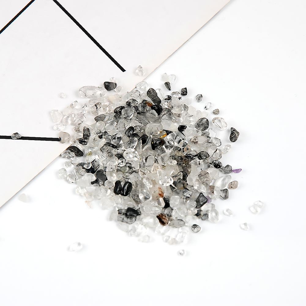 Hisenlee 500G Natural Crystal Aquarium Gravel Rocks Tumbled Crushed Stones Fountain Vase Planters Decorative Christmas New Year