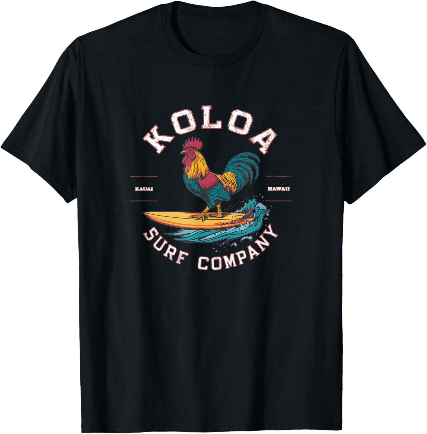 Koloa Surf Surfing Rooster Logo Lightweight, Graphic T-Shirt S