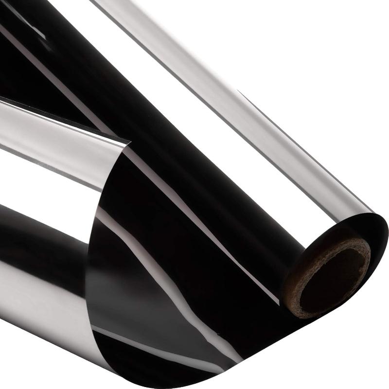 50x100cm Static Cling Window Tint One Way Daytime Privacy Film UV Blocking Heat Control Anti-Reflective for Home/Office Windows