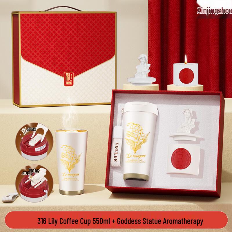 White Coffee Cup & Aroma Diffuser Gift Set