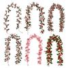 Green Leaves Christmas Pink Berries Wreath DIY Simulation Plants  New Year
