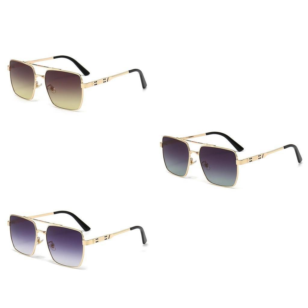 Men Stylish Metal Sunglasses Summer Sun Outdoor Uv Protection Driving Fishing