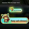 Creative Reflective Car Tail Sticker: High Beam Off Warning, Scratch Cover, Cartoon Design