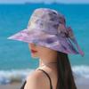Windproof Rope Thin Bow Sunshade Cap Foldable Sunscreen Basin Hat Women Fisherman Hat  Female