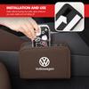 Valve Stems Caps Car Leather Bag Portable Auto Storage Organizer Trash Bin For Volkswagen VW Golf 4 5 6 7 Polo Jetta Sagitar Mag zd5