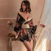 Japanese Clothing Yukata 3 Piece Set Sexy Cosplay Oiran Kimono Japanese Style Japanese Attire Temptation Erotic Underwear Costume Yamato Nadeshiko