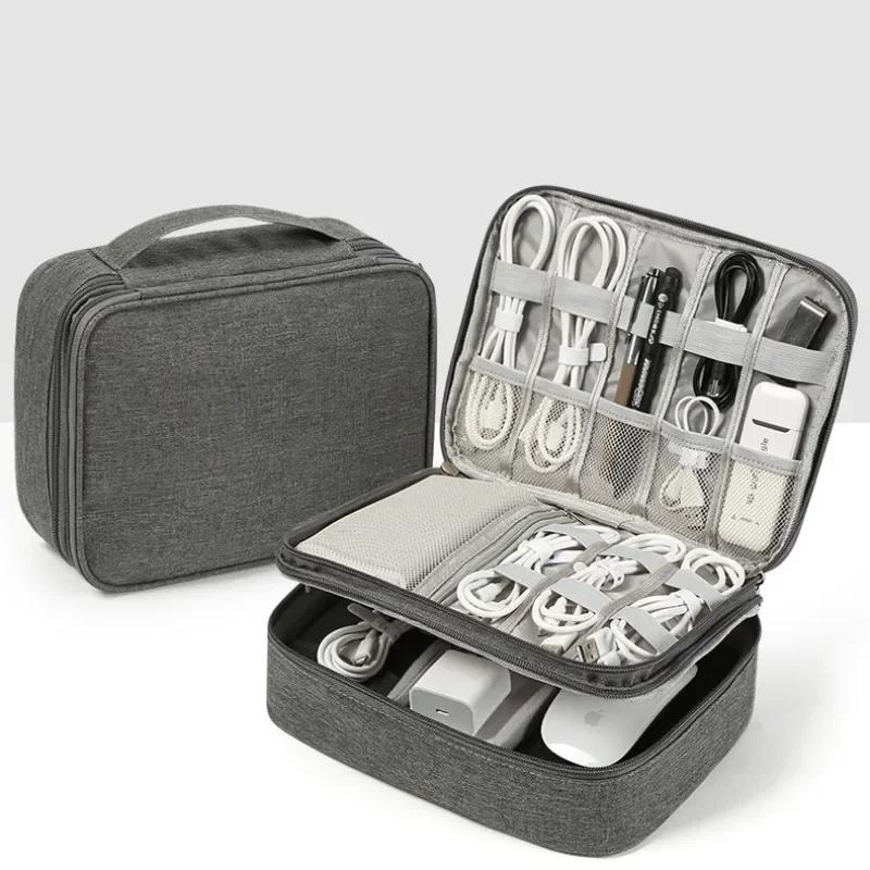 Portable Usb Data Line Charger Storage Bag Travel Cable Organizer Waterproof Cable Storage Bag Digital Electronic Organizer