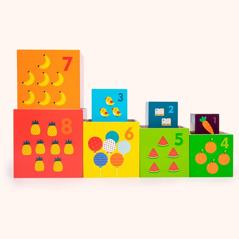 Cross-border Early Childhood Puzzle Set: Cartoon Numbers & Logic Stacking Toy