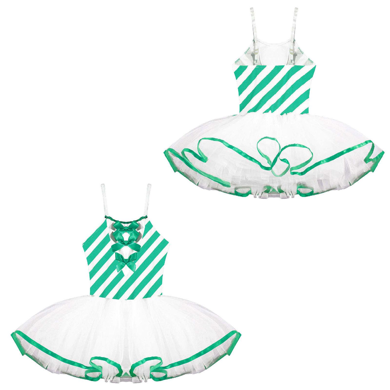 

Діти Дівчата Балетна танцювальна сукня-пачка Різдвяна цукеркова тростина Тюль Сітка Танцювальний костюм балерини Сценічні костюми Сукня Санта-Клауса 3-4 Years