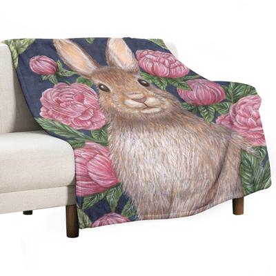 Mr. Bun Bun Throw Blanket Bed Fashionable Custom Camping Personalized Gift Blankets