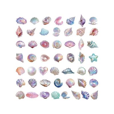 50 Pezzi Adesivi Ispirati alla Vita Marina Impermeabili Estetici Adesivi Oceanici per Arte Artigianato Scrapbooking Diario Telefono Chitarra