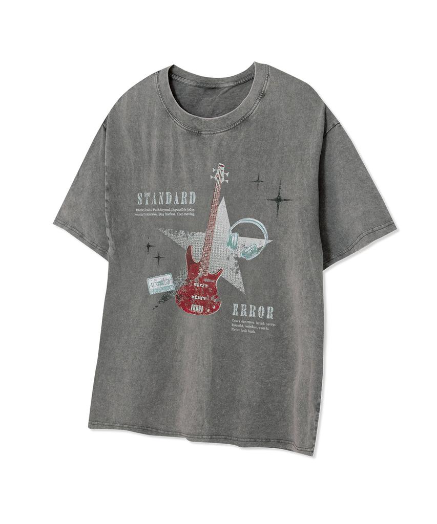 STANDARDERROR 87-Stan255 Universe Strum Vintage Pigment Short Sleeve T-Shirt (4 Colors)