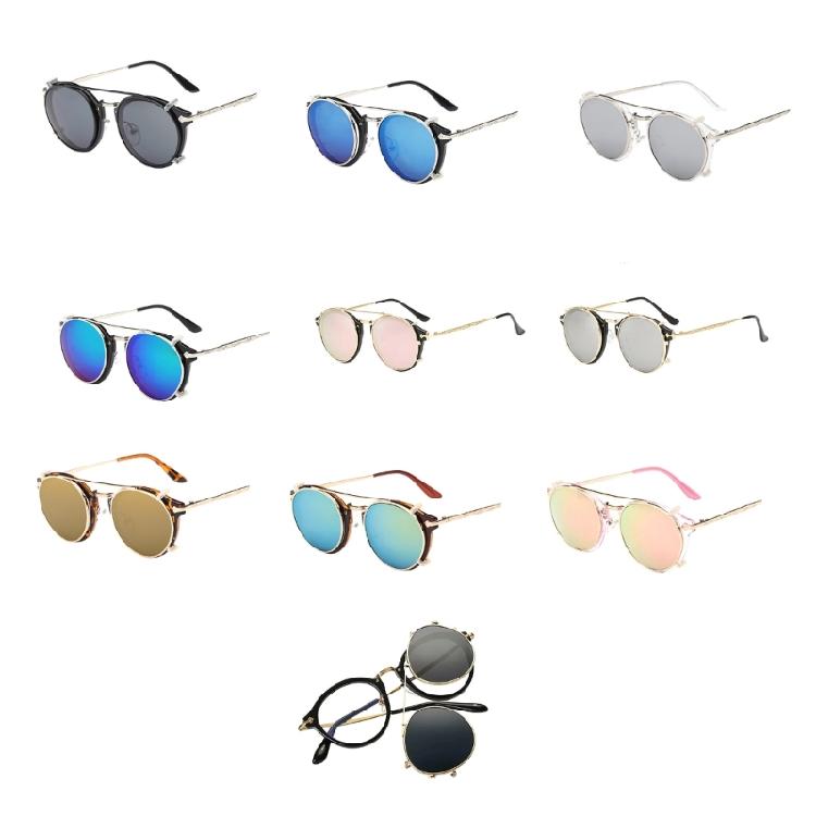 Fashion Round Frame Sunglasses Eyeglasses For Men Women With UV400 Shielding And Outdoor Motorcycling Driving Eyewear