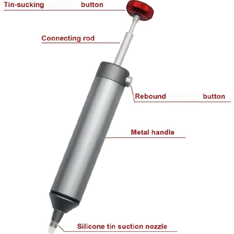 High Suction Solder Sucker:No Clog Desoldering Pumps for Electronics & PCB Repair Soldering Iron Desolder