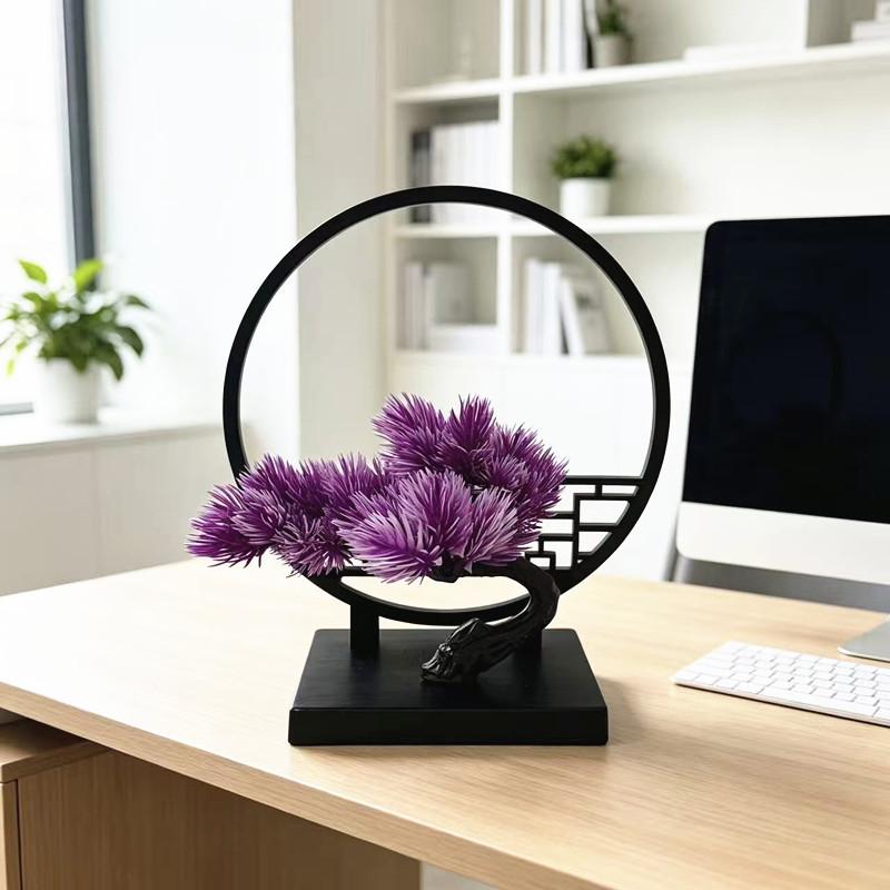 Artificial Bonsai Tree With Plastic Pot For Home Decor And Photography Props