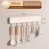 Milky White Suction Cup Kitchen Storage Rack