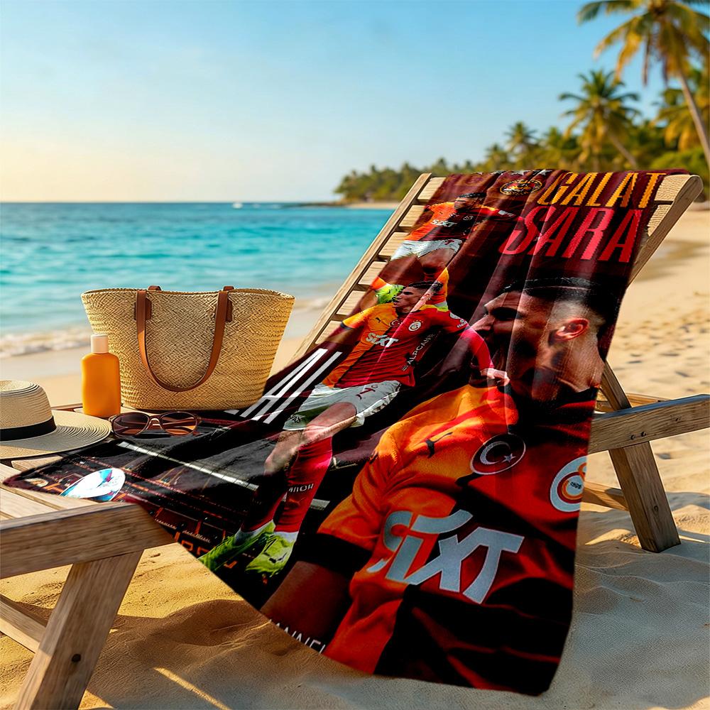 Galatasaray Beach Towel Soft Durable Quick-Dry Comfortable Lightweight Portable for Swimming,Beach,Camping, Travel, Beach Accessories,Gym