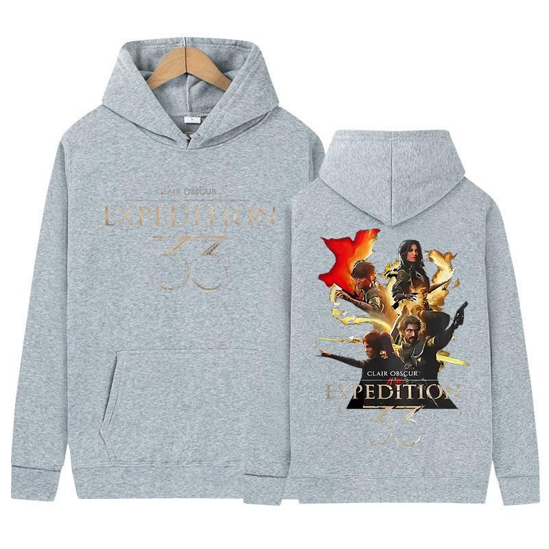 Clair Obscur Expédition 33 Print Hoody Unisex Fashion High Quality Fleece Pullover Sweatshirt Retro Oversized Long Sleeve Hoodie
