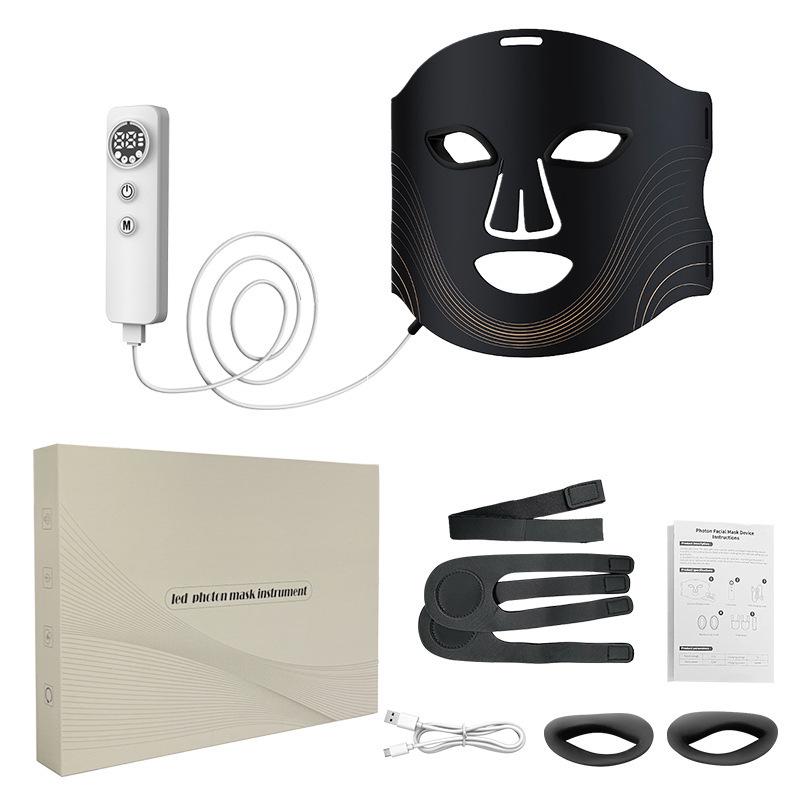 Cross-Border LED Red Light Photorejuvenation Face Mask - CE Approved Silicone Beauty Device with Large Red & Blue Light Panel