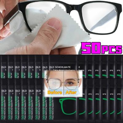 50 Stück Anti-Beschlag Wildleder Brillenputztuch Wiederverwendbares Mikrofaser Anti-Beschlag Brillenputztuch Brillenlinse Anti-Beschlag Handy-Reinigungstücher
